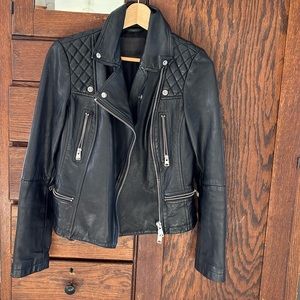 AllSaints Catch Biker Leather Jacket